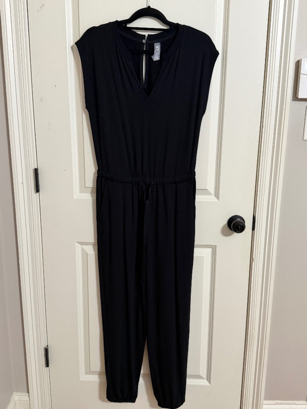 Lou & Grey Black V-Neck Signature Jumpsuit Small NWT